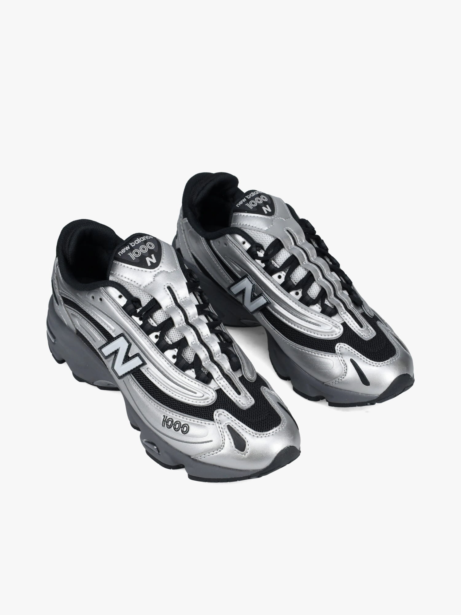 Casual Suede Oxford Shoes 1000 Silver Leather