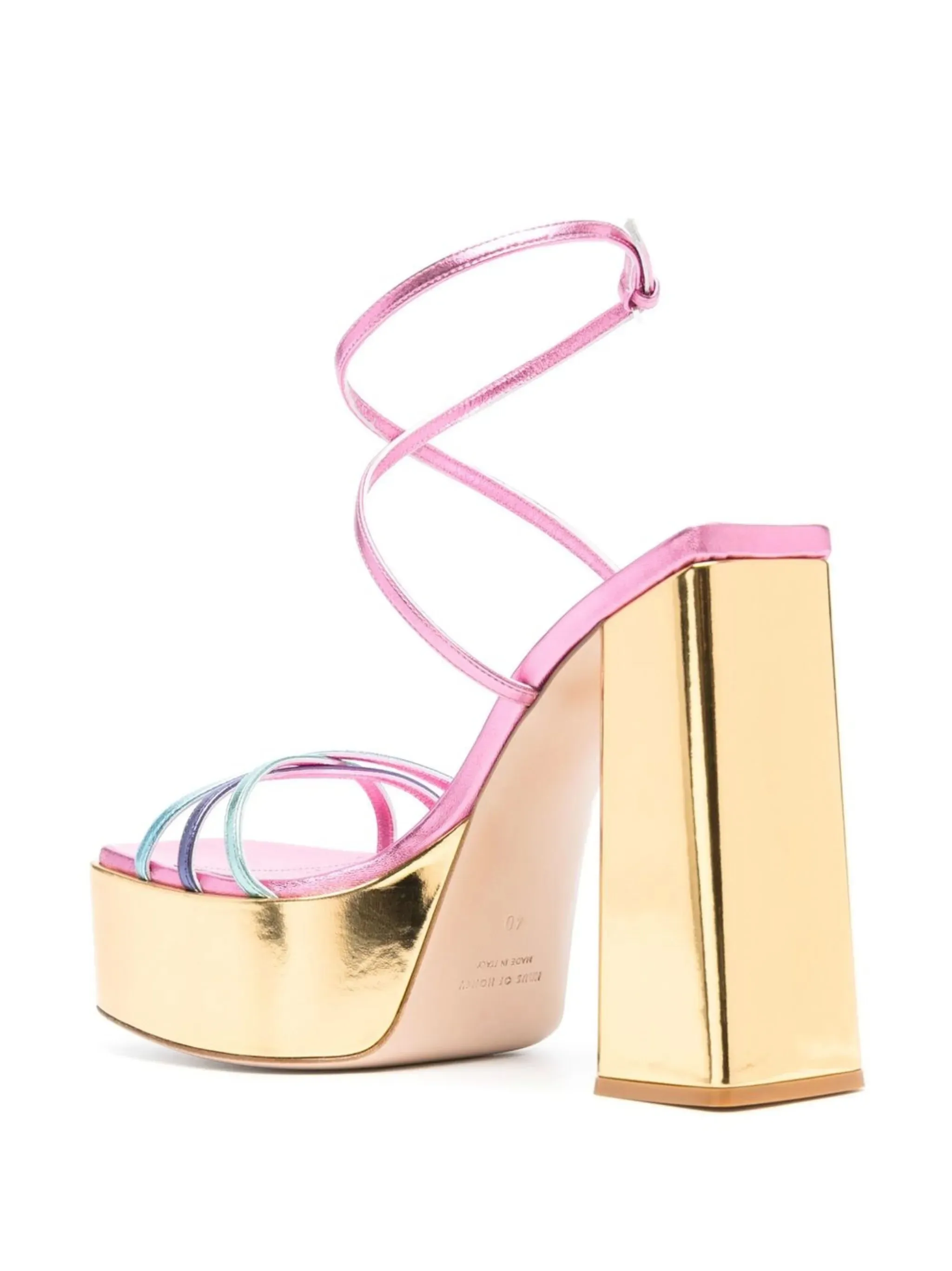 135mm metallic platform sandals Casual Sneaker Shoe