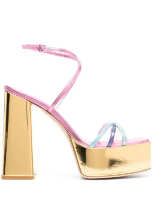 135mm metallic platform sandals Casual Shoes With Chinos