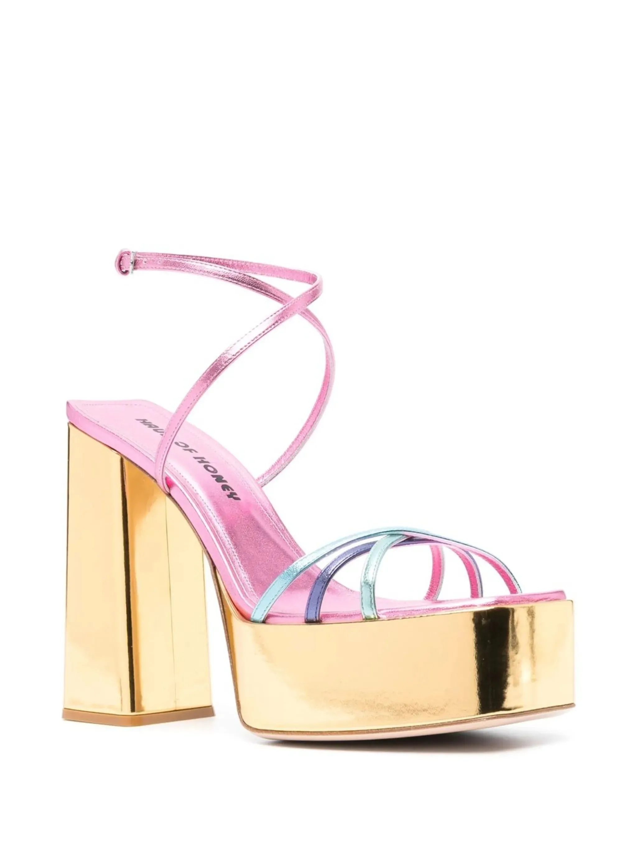 Casual Shoes Party 135mm metallic platform sandals