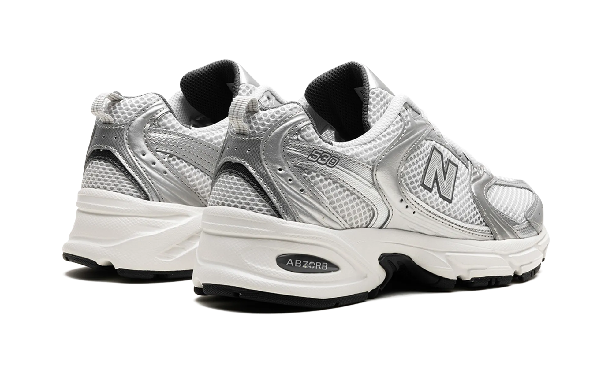 530 "Grey Matter / Silver Metallic" New Balance 574 Gray White