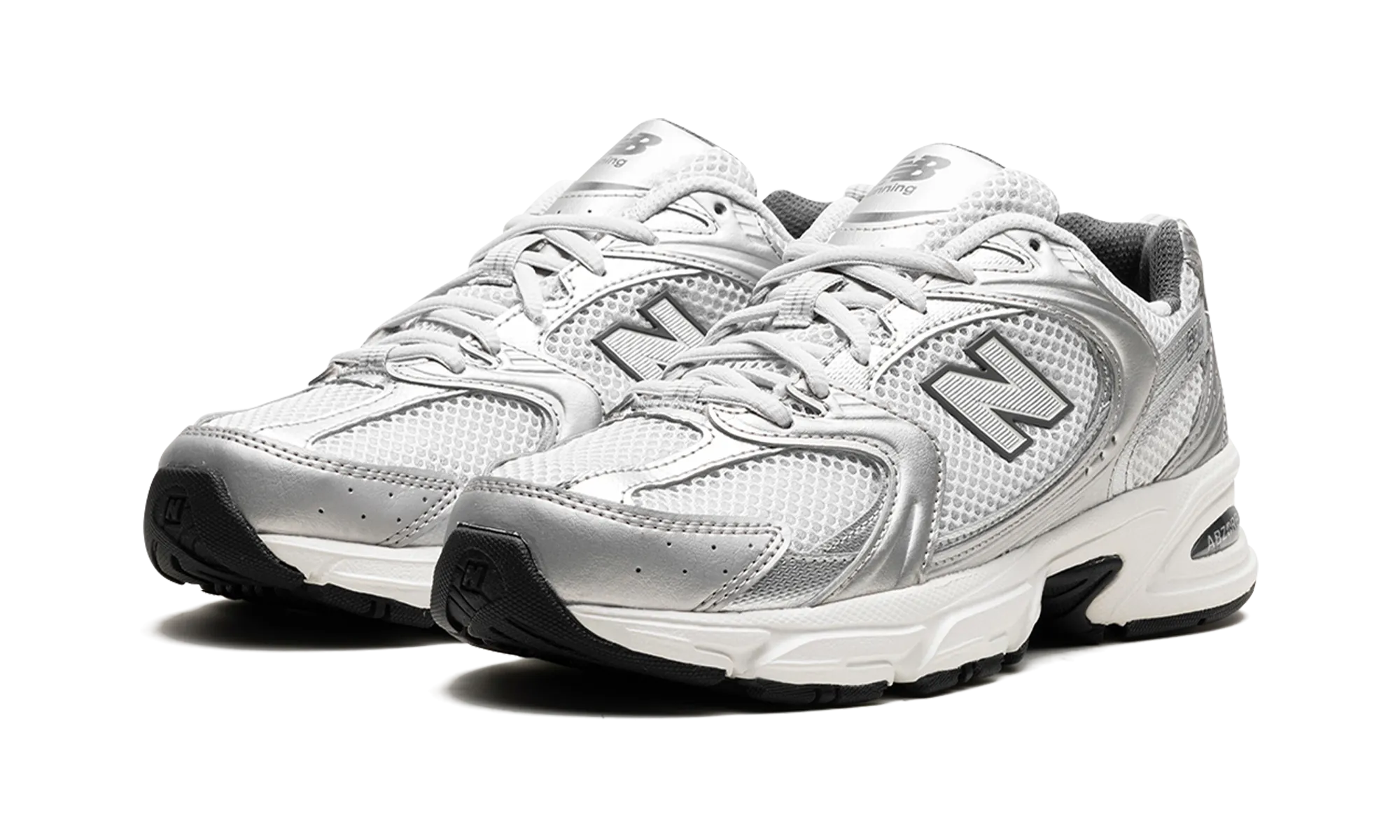 New Balance White And Silver 530 "Grey Matter / Silver Metallic"