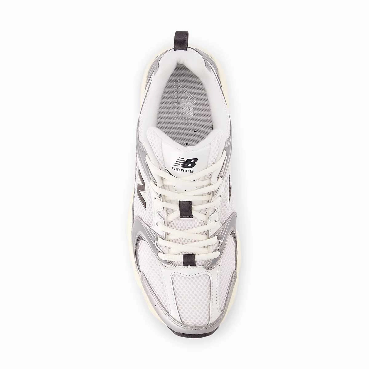 New Balance Red And Silver 530 'Silver Metallic Black Cement'