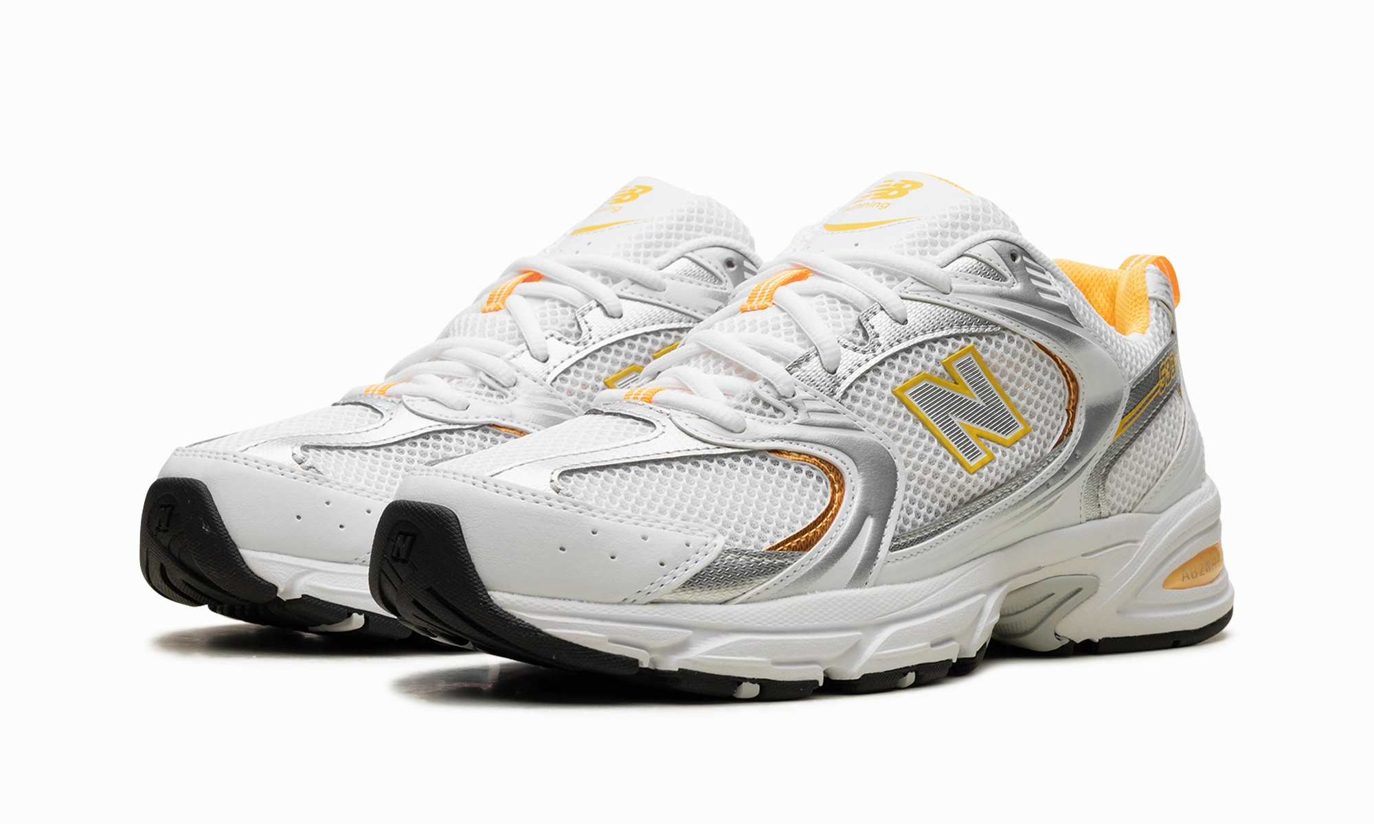 New Balance Running Tennis Shoes 530 "White Vibrant Apricot Silver Metallic"