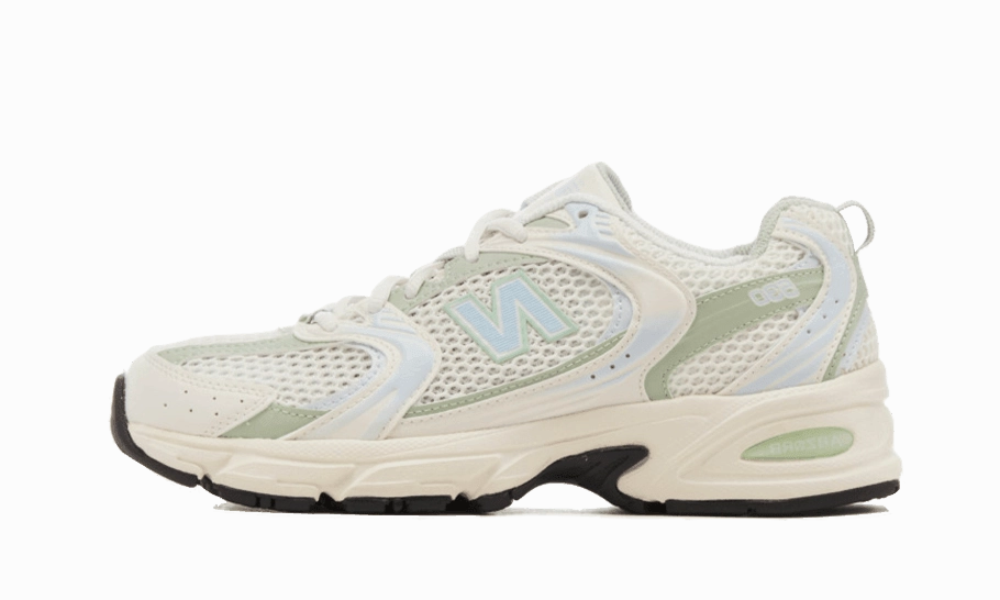 New Balance Men's 574 White 530 Sea Salt Green