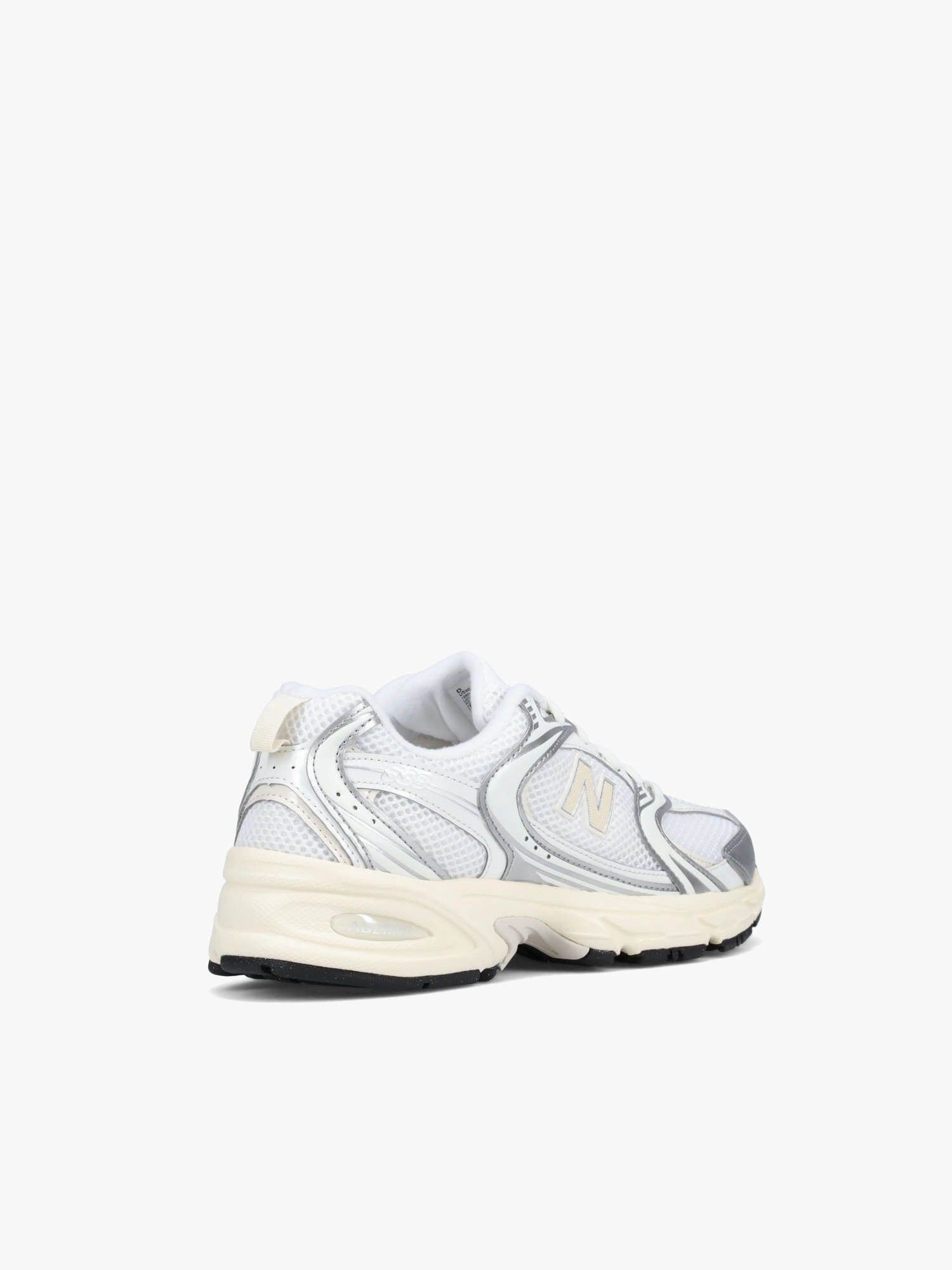 530 Silver Metallic Linen leather Mesh Casual Shoes Plus Size