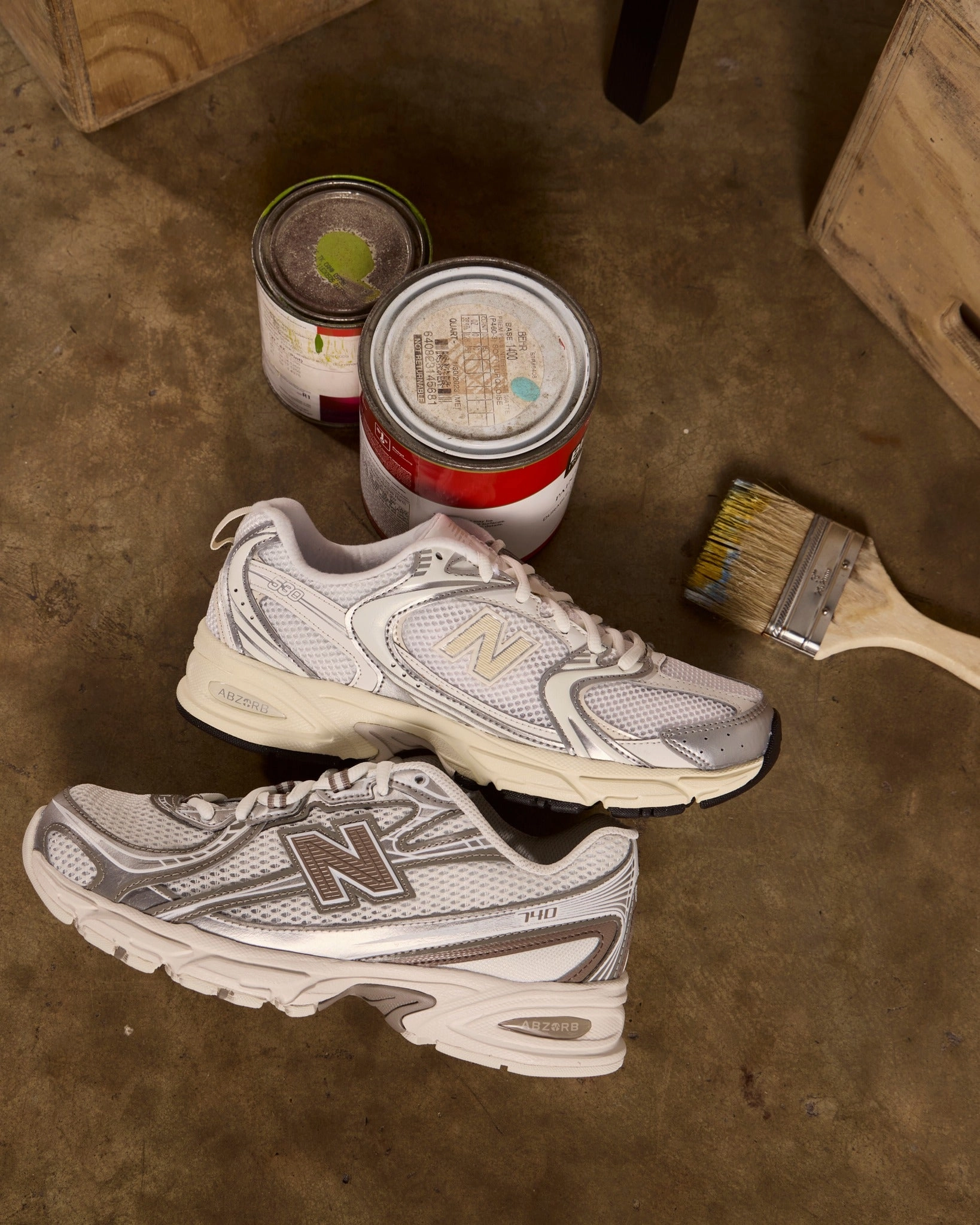 On Cloud Sports Running Shoes 530 Silver Metallic Linen leather Mesh