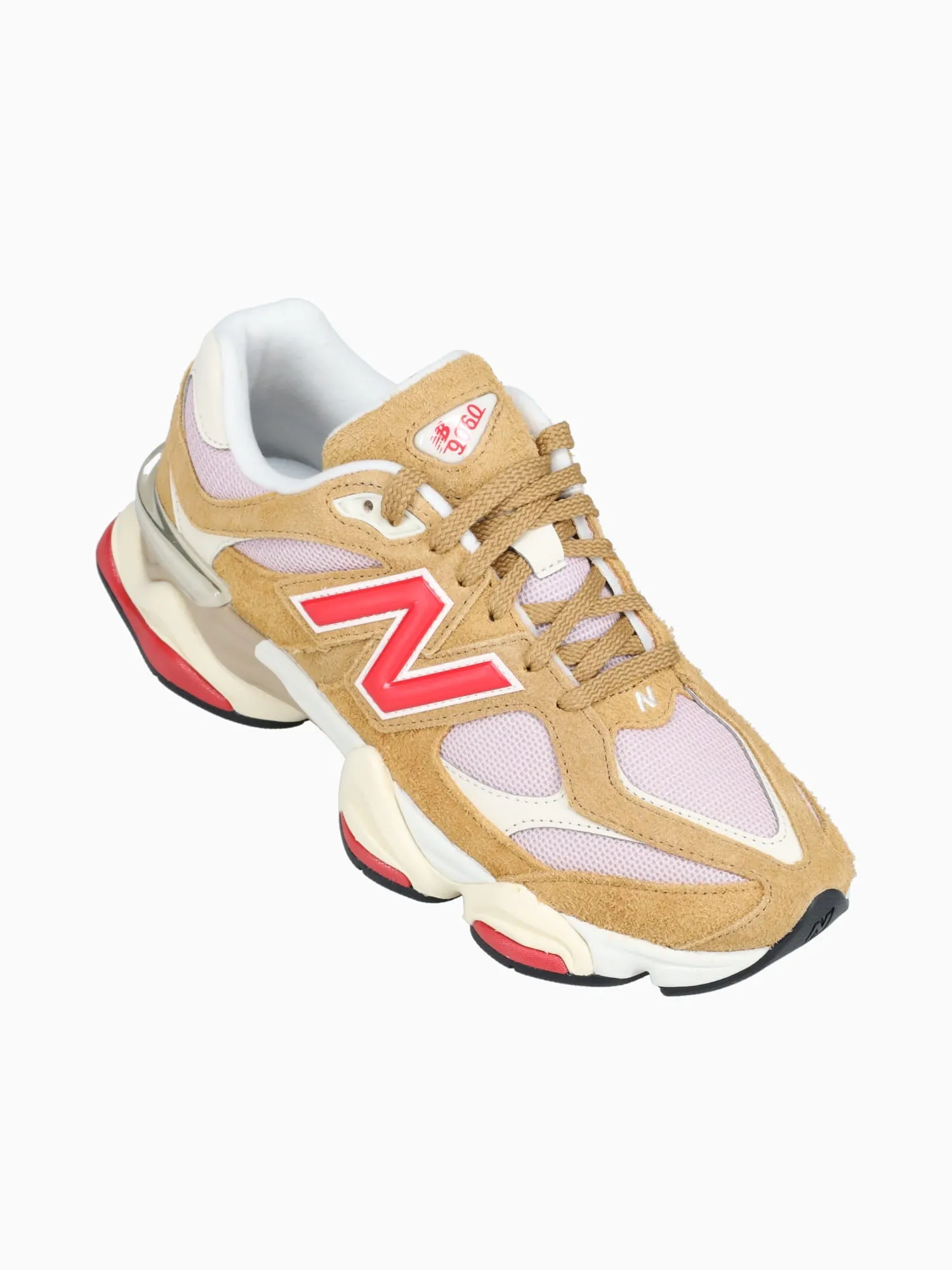 Casual Gym Shoes 9060 Brown Red Pink suede