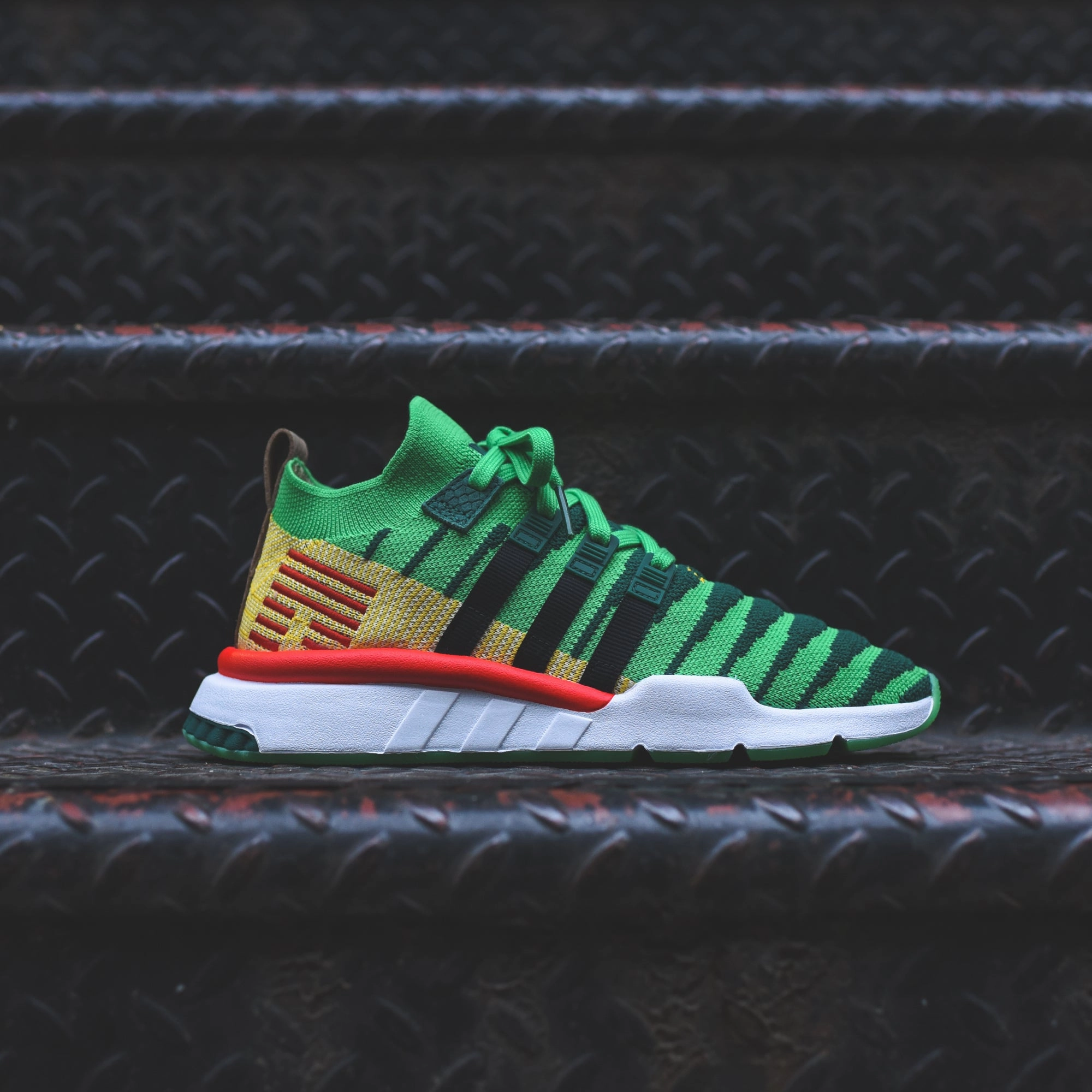 Cloudfoam Shoes Adidas adidas Originals x Dragon Ball Z EQT Support Mid - Green / Black / Gold