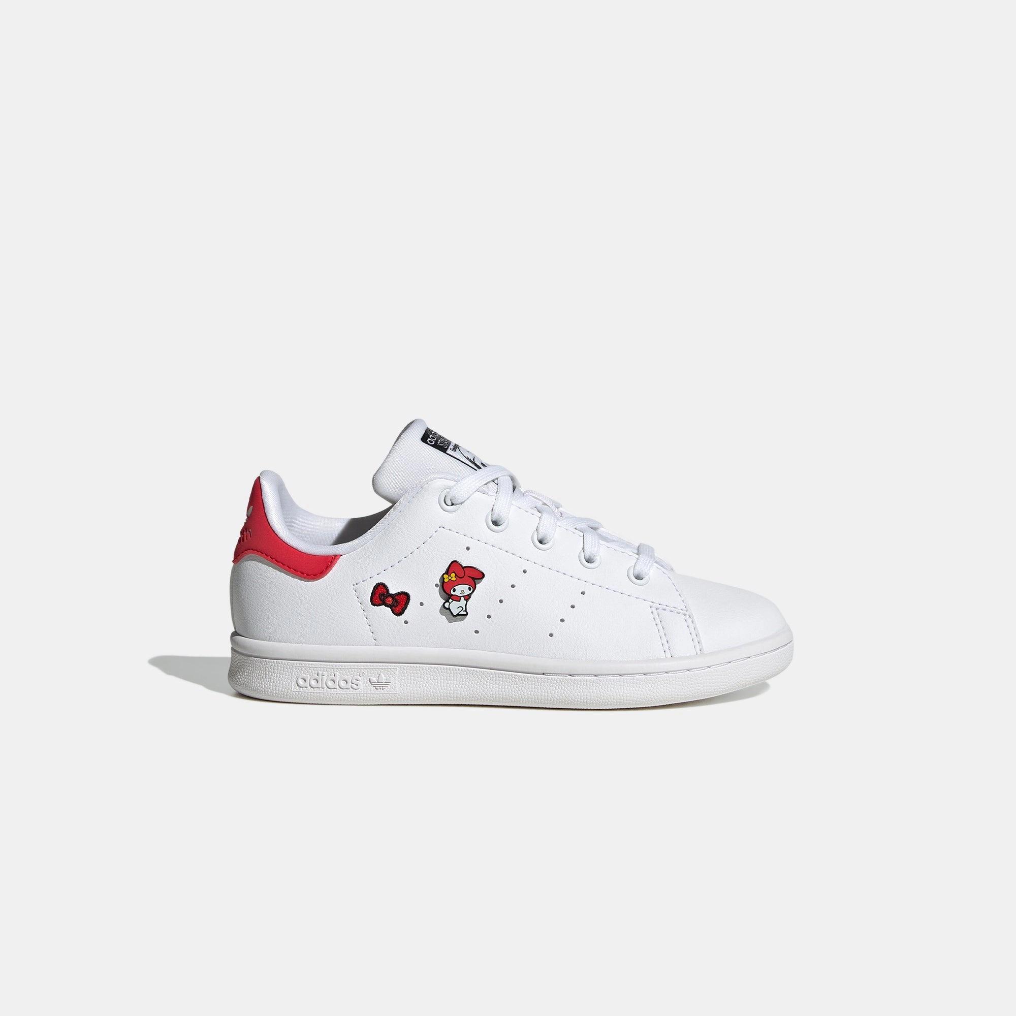 adidas Infant Stan Smith - Chalk White / Core Black / Vivid Red Adidas The Brand With The 3 Stripes Shoes