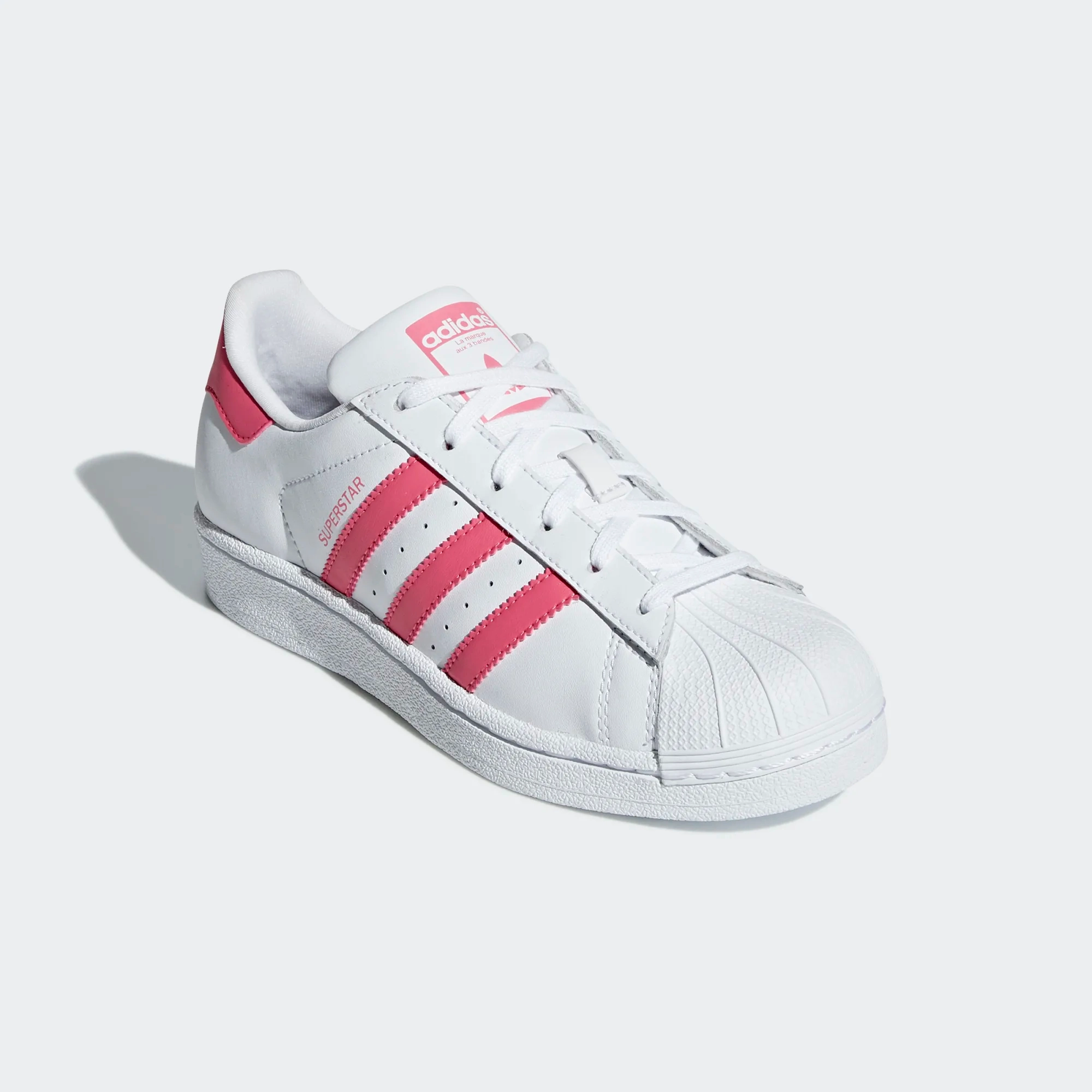 Adidas Shoes Snakeskin Adidas Kid's Superstar Shoes - Cloud White / Real Pink