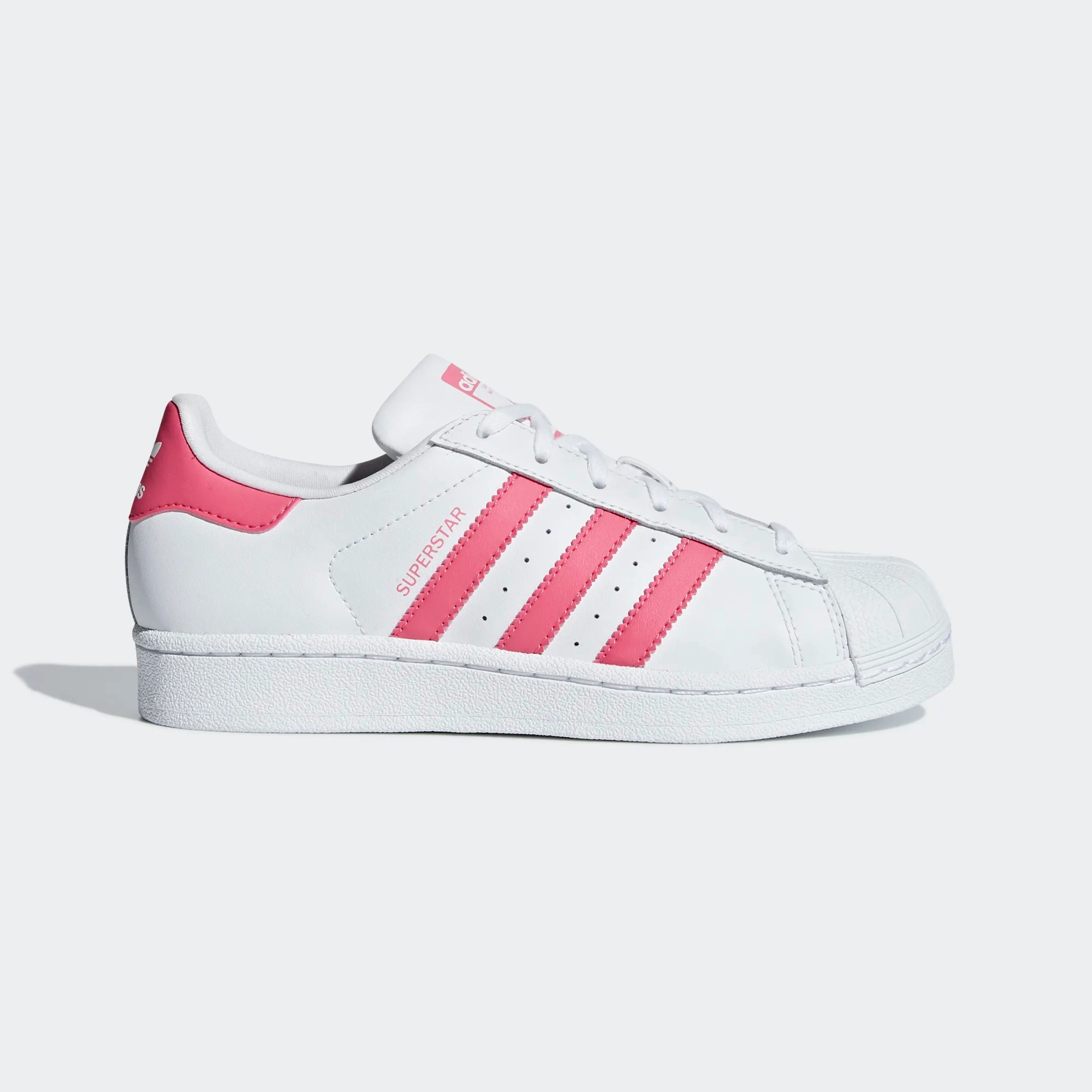 Best Adidas Golf Shoes Adidas Kid's Superstar Shoes - Cloud White / Real Pink