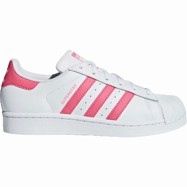 Adidas Kid's Superstar Shoes - Cloud White / Real Pink Adidas Vienna Shoes