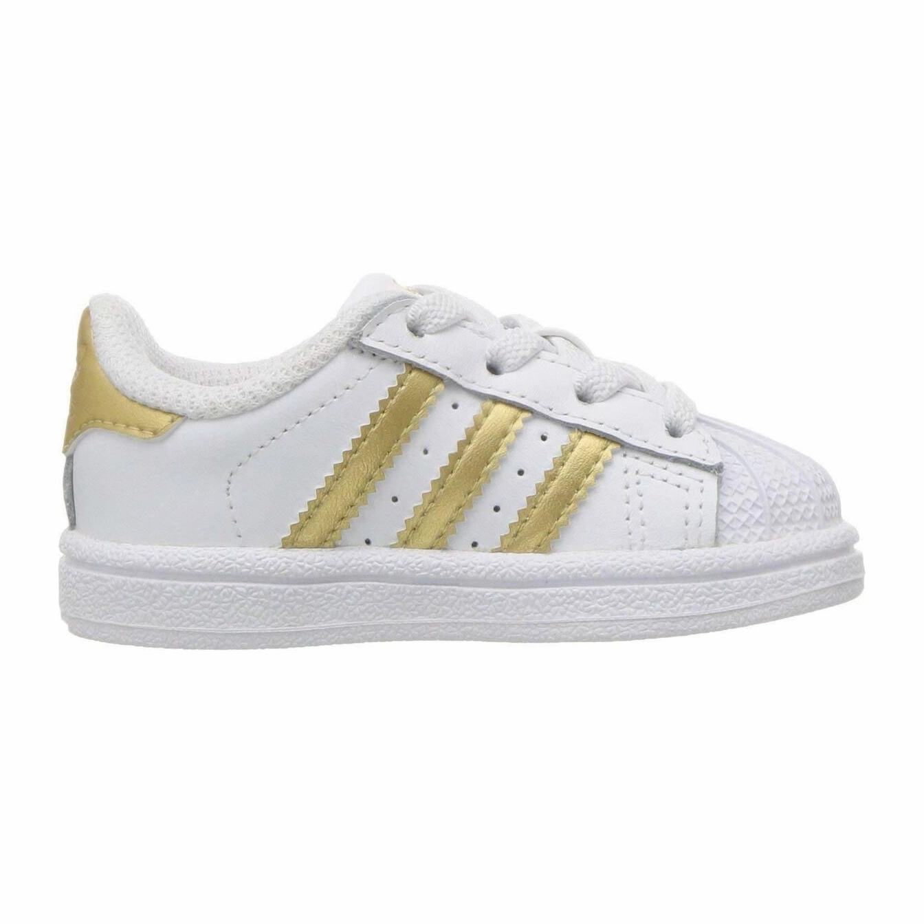 Adidas Kid's Superstar TD Shoes - White / Metallic Gold Adidas Foam Shoe