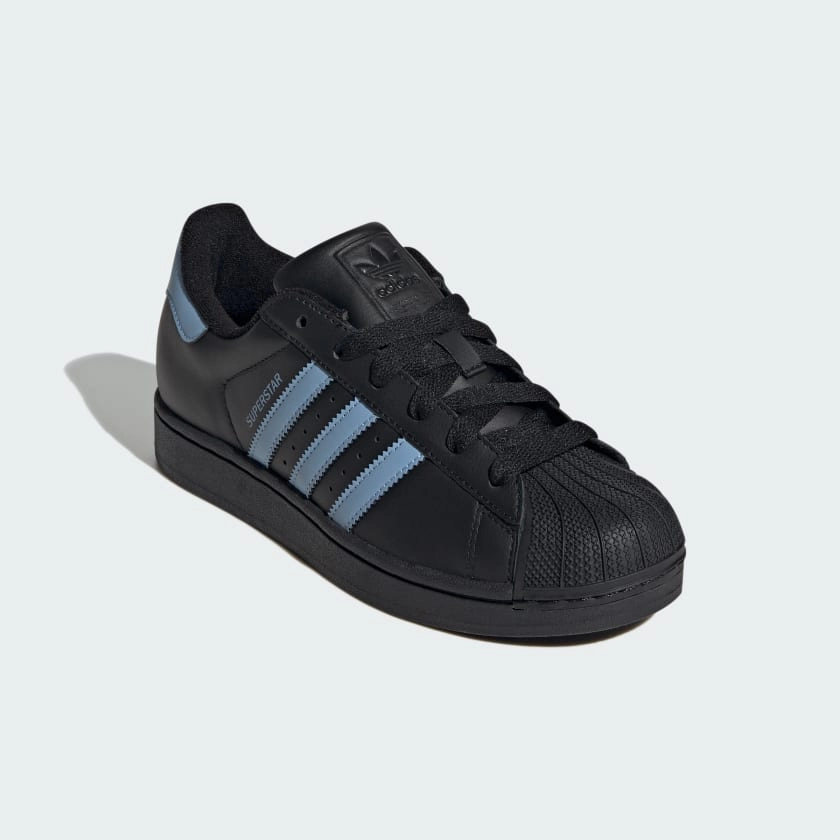 Adidas Shoes With Reflective Adidas Men's Superstar Ii Shoes - Black Ash / Blue