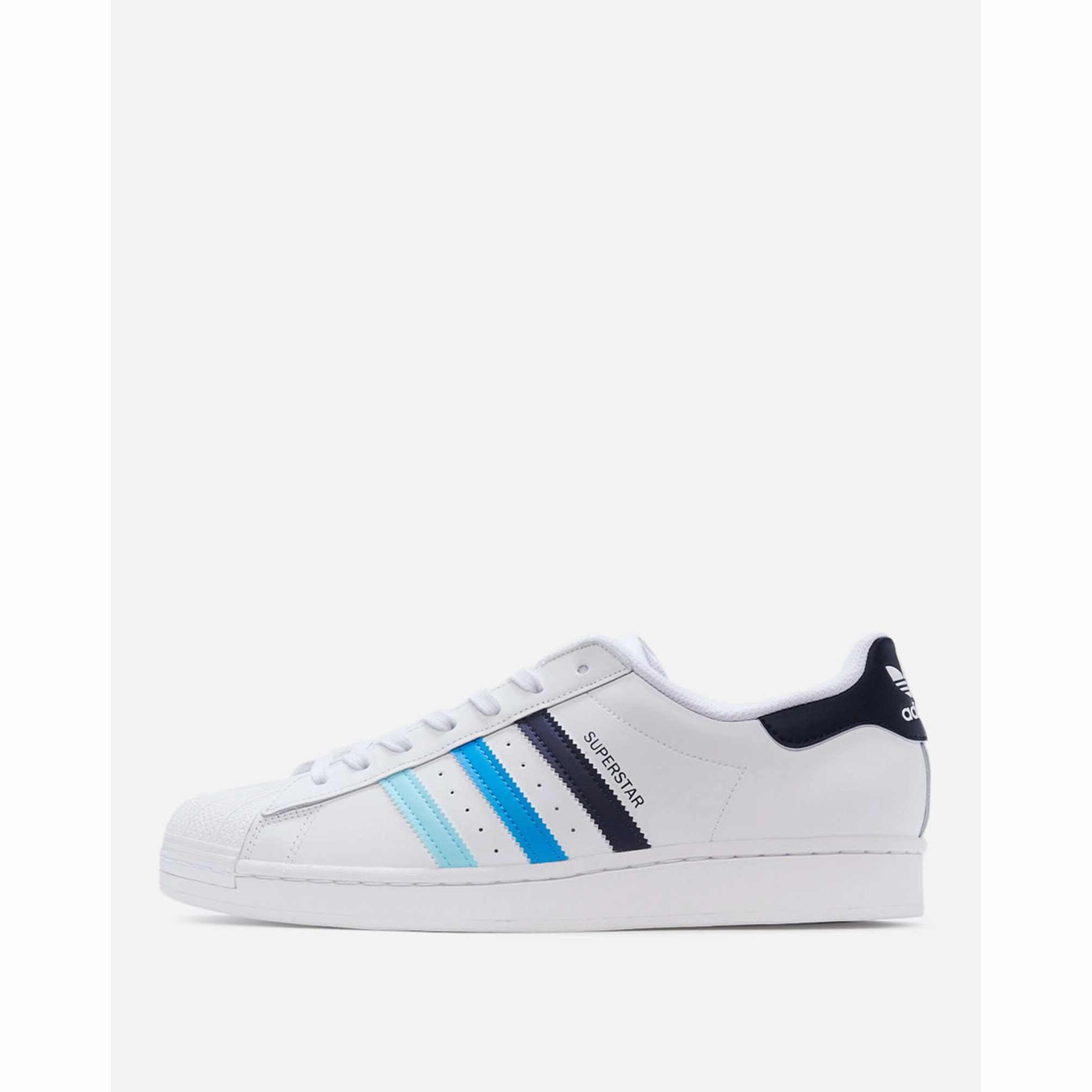 Adidas Shoes Basketball Adidas Men's Superstar Shoes - White / Black / Blue / Cyan