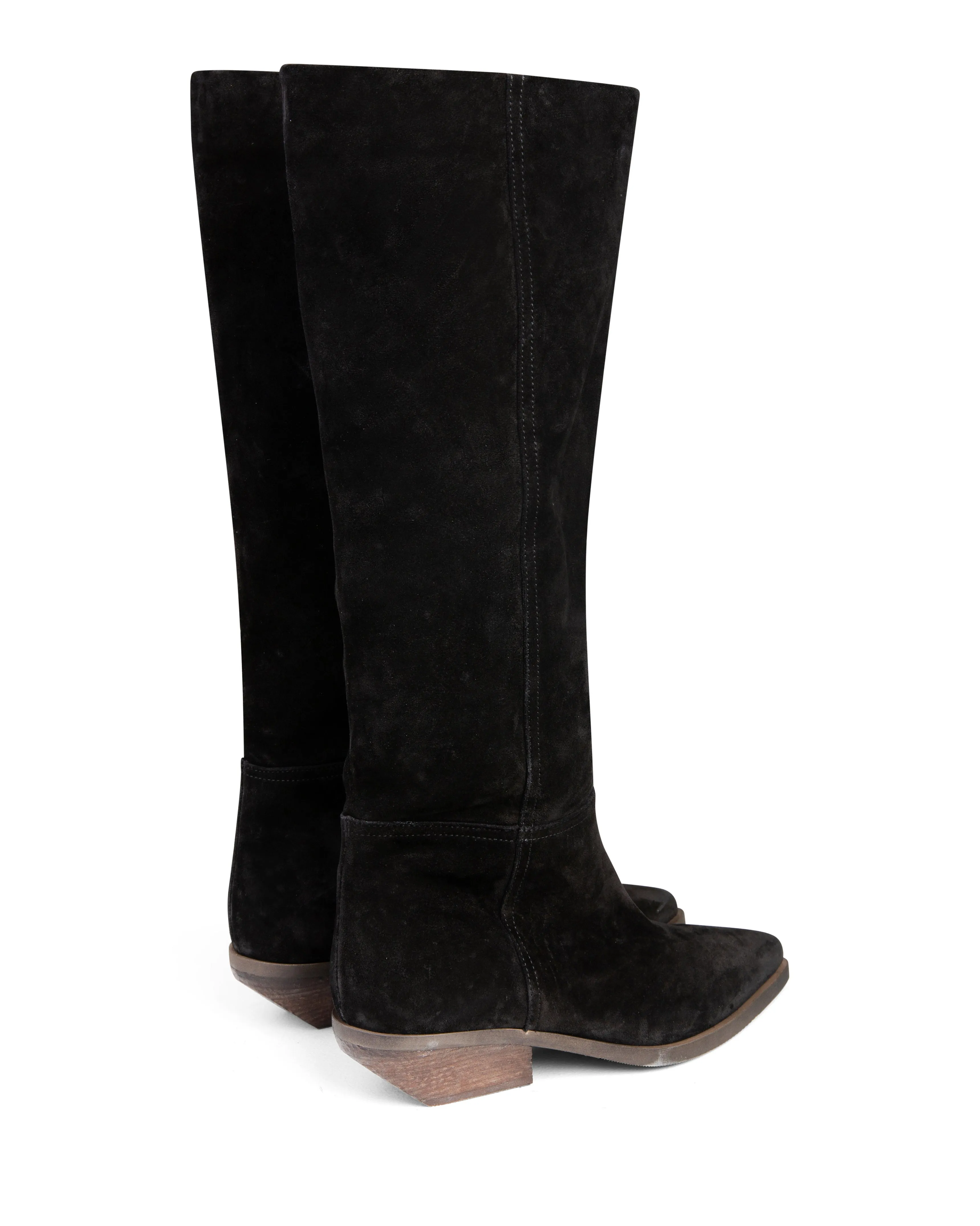 Western Knee High Boot Black Suede E4522 Combs Tech Quilted Casual Boots