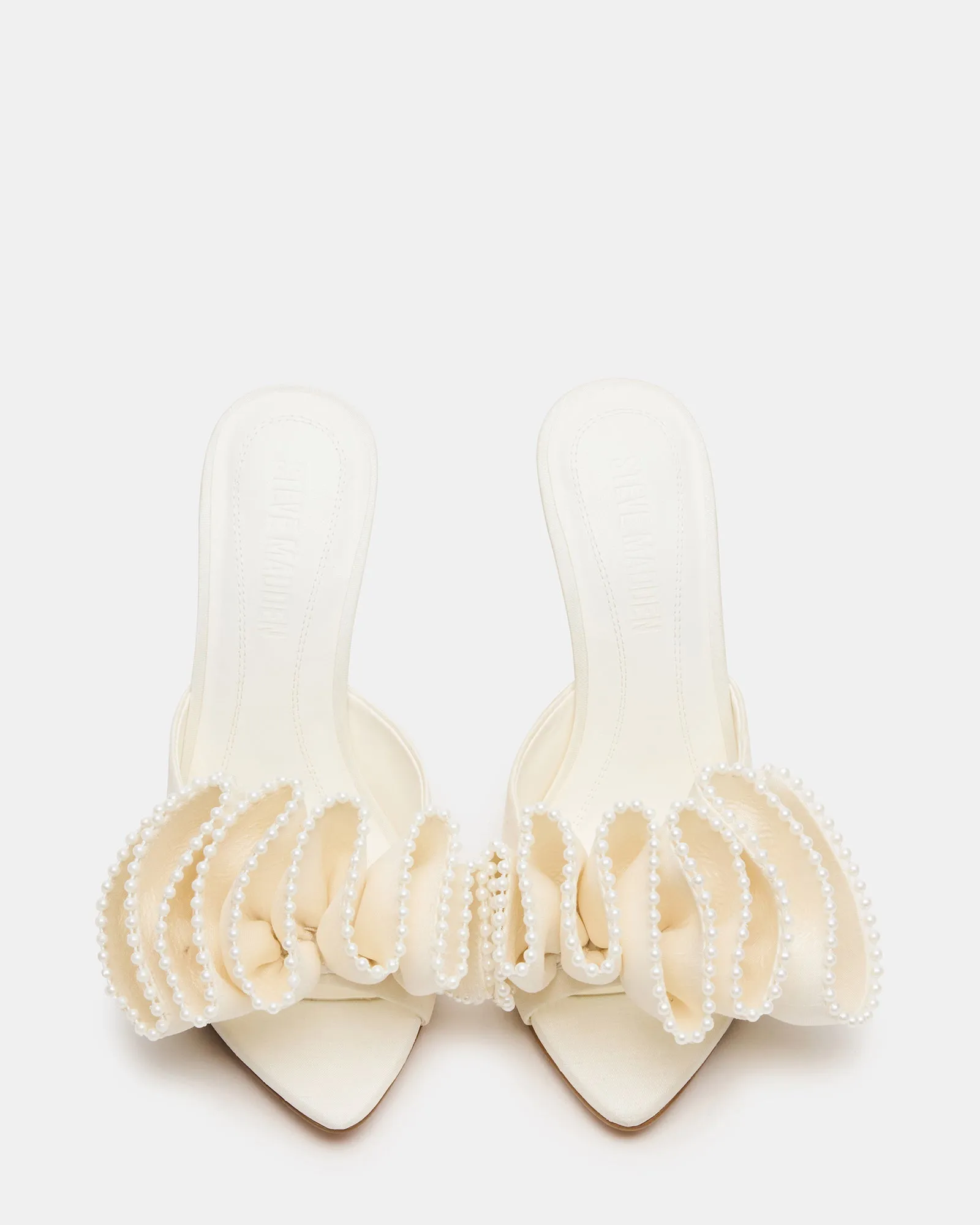 AFFINITY PEARL IVORY SATIN High Block Heel Boots