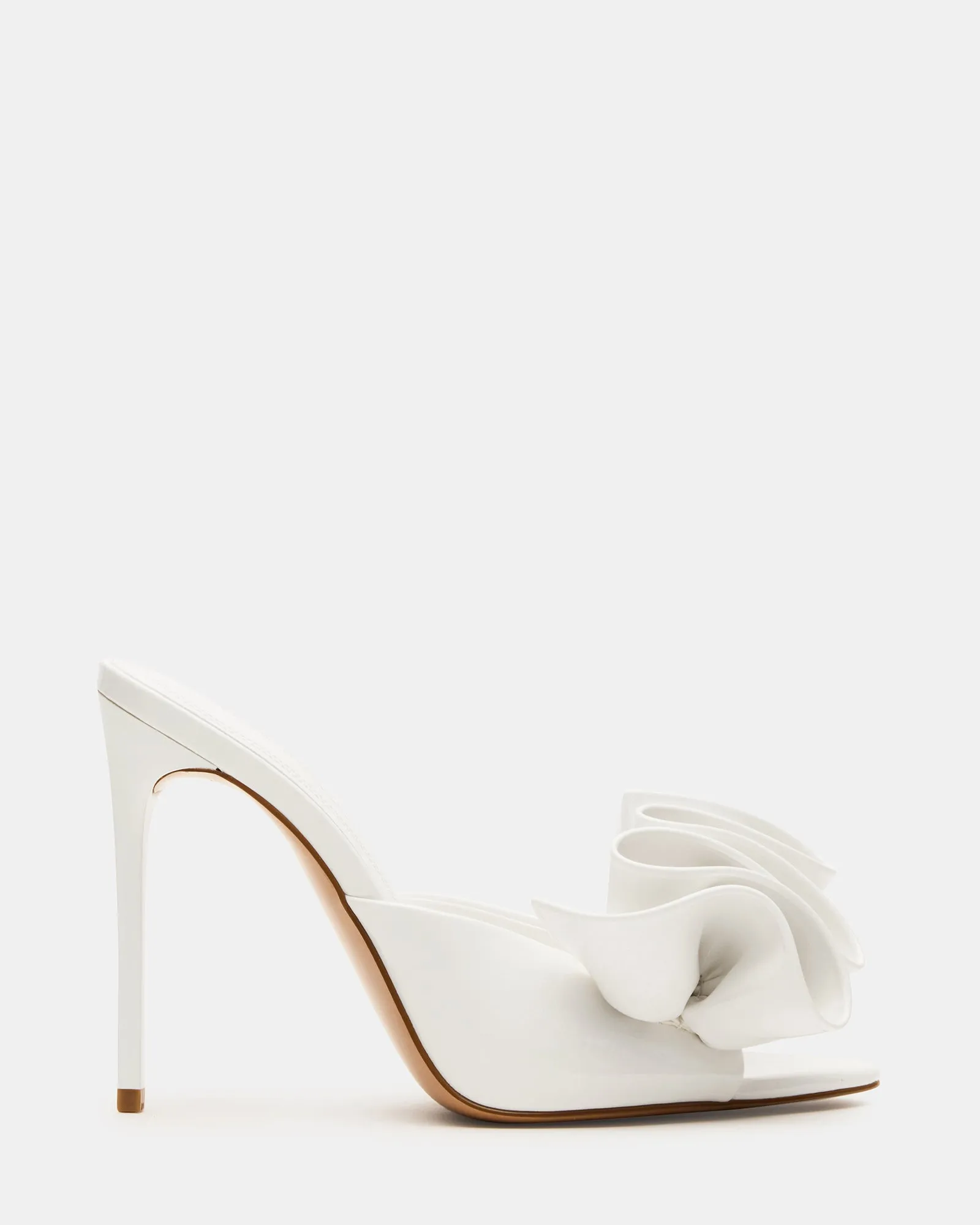 AFFINITY WHITE PATENT Floral Heel Shoes
