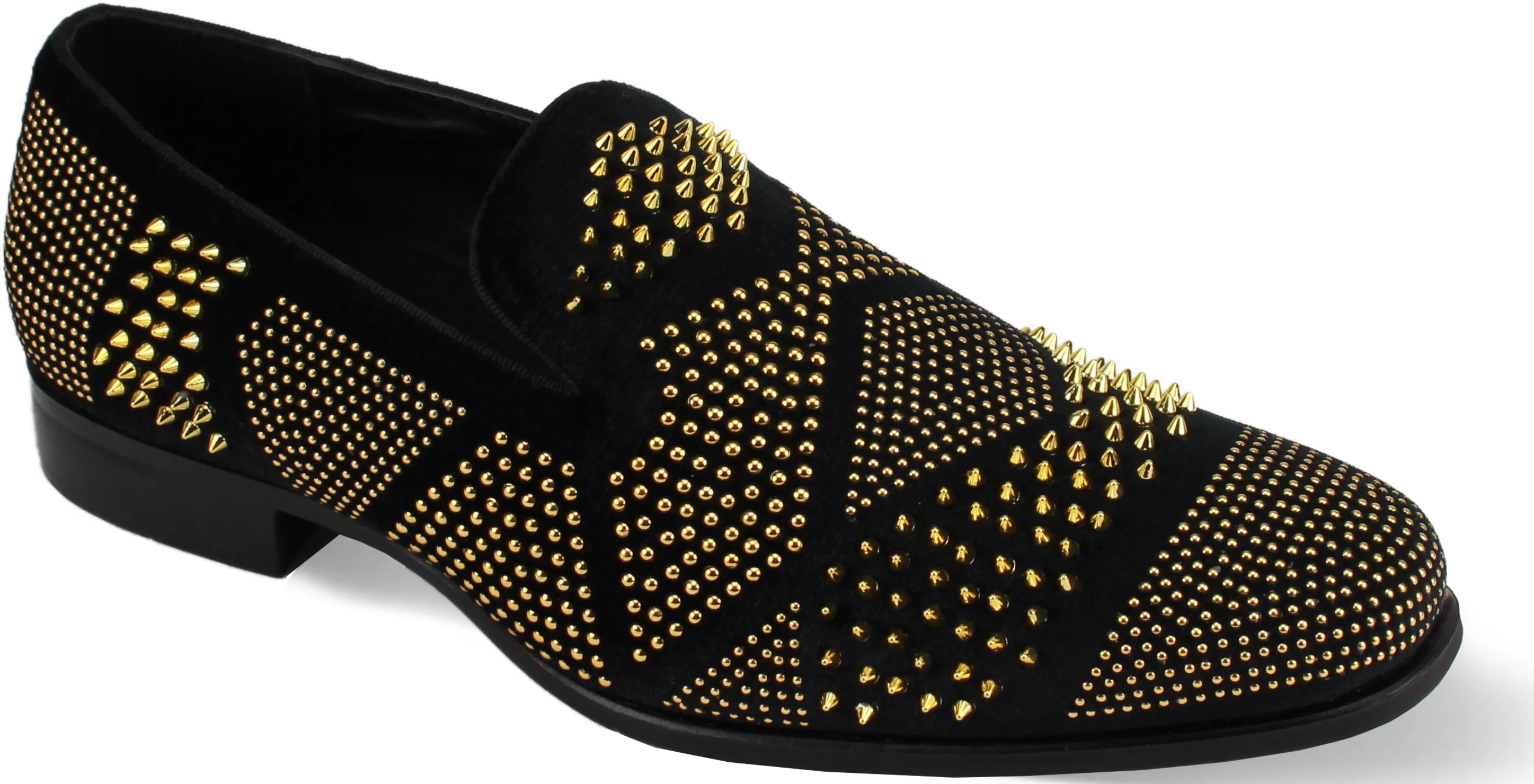 Campus Oos Casual Shoes After Midnight OZZY Velvet Stud Shoes Black/Gold