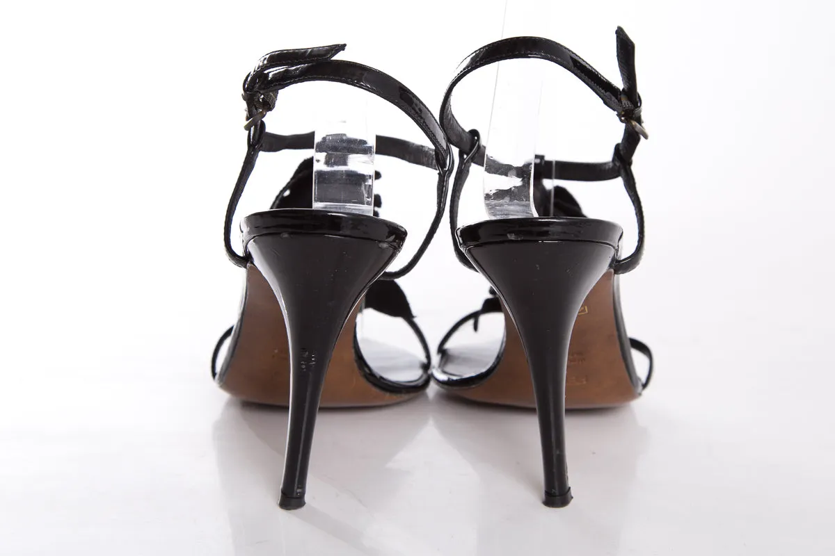 Cupcakes With High Heels Fendi Black Patent Leather Heels SZ 40