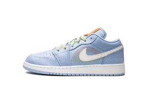 Air Jordan 1 GS "Blue Stitch" Sneakers Cafe