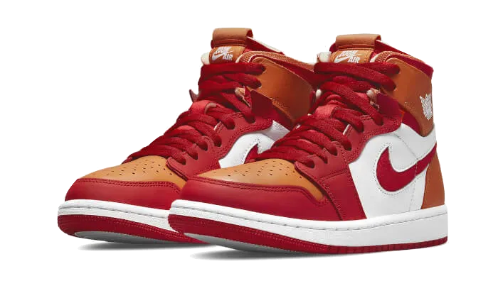 Air Jordan 1 High Zoom Air CMFT Fire Red Hot Curry Jerseys And Sneakers