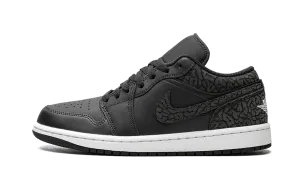 Race Car Sneakers Air Jordan 1 Low Black Elephant