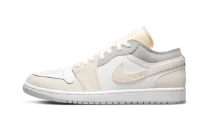 Air Jordan 1 Low Inside Out Cream White Light Grey Teenage Sneakers