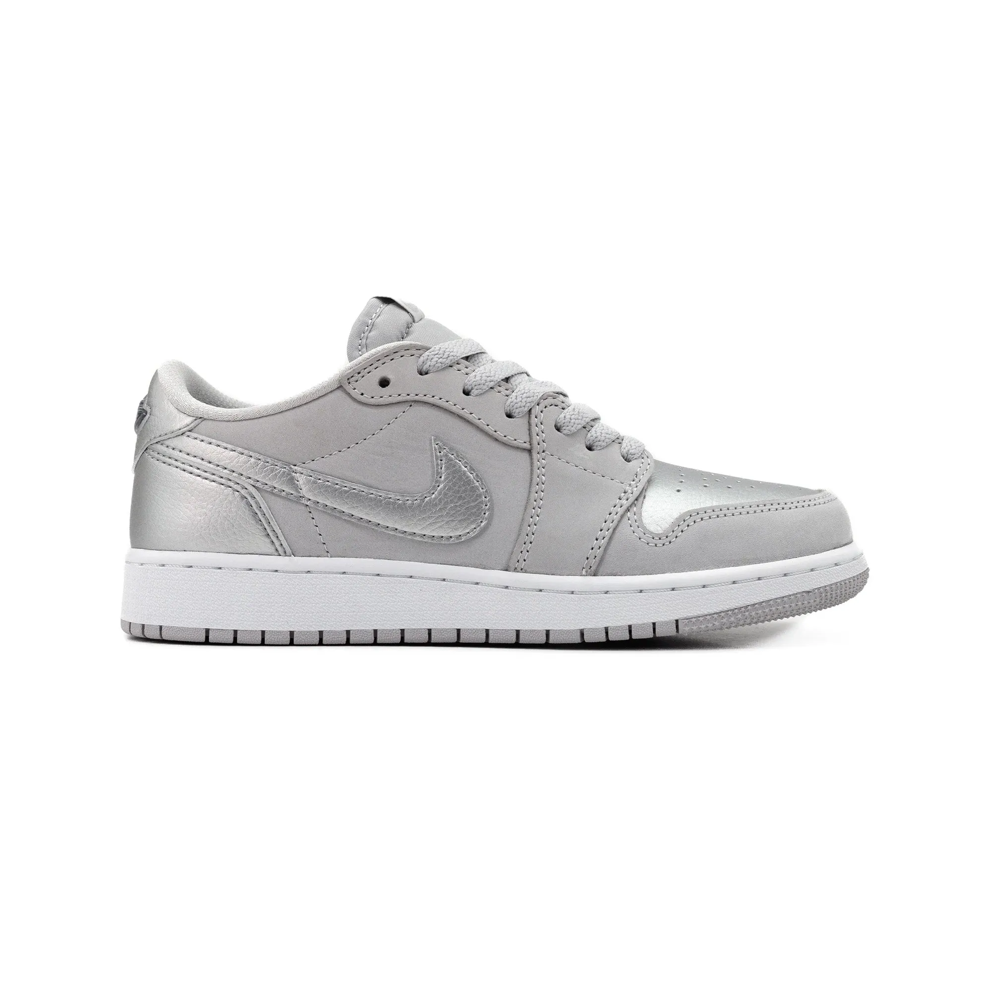 Cut Shoes Casual Air Jordan 1 Low OG 'Metallic Silver' GS (2024)