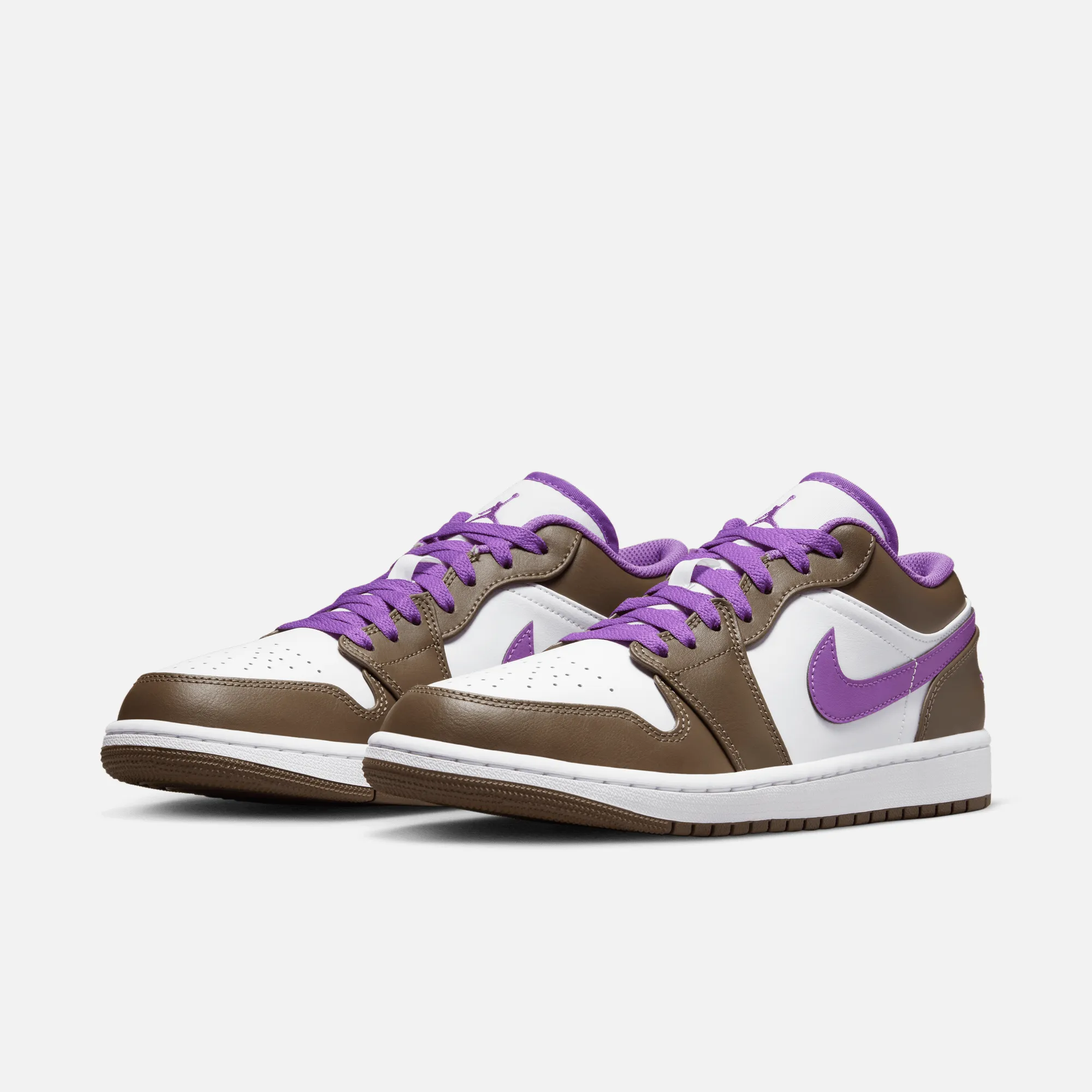 Air Jordan 1 Low Purple Mocha Clarks Sneakers