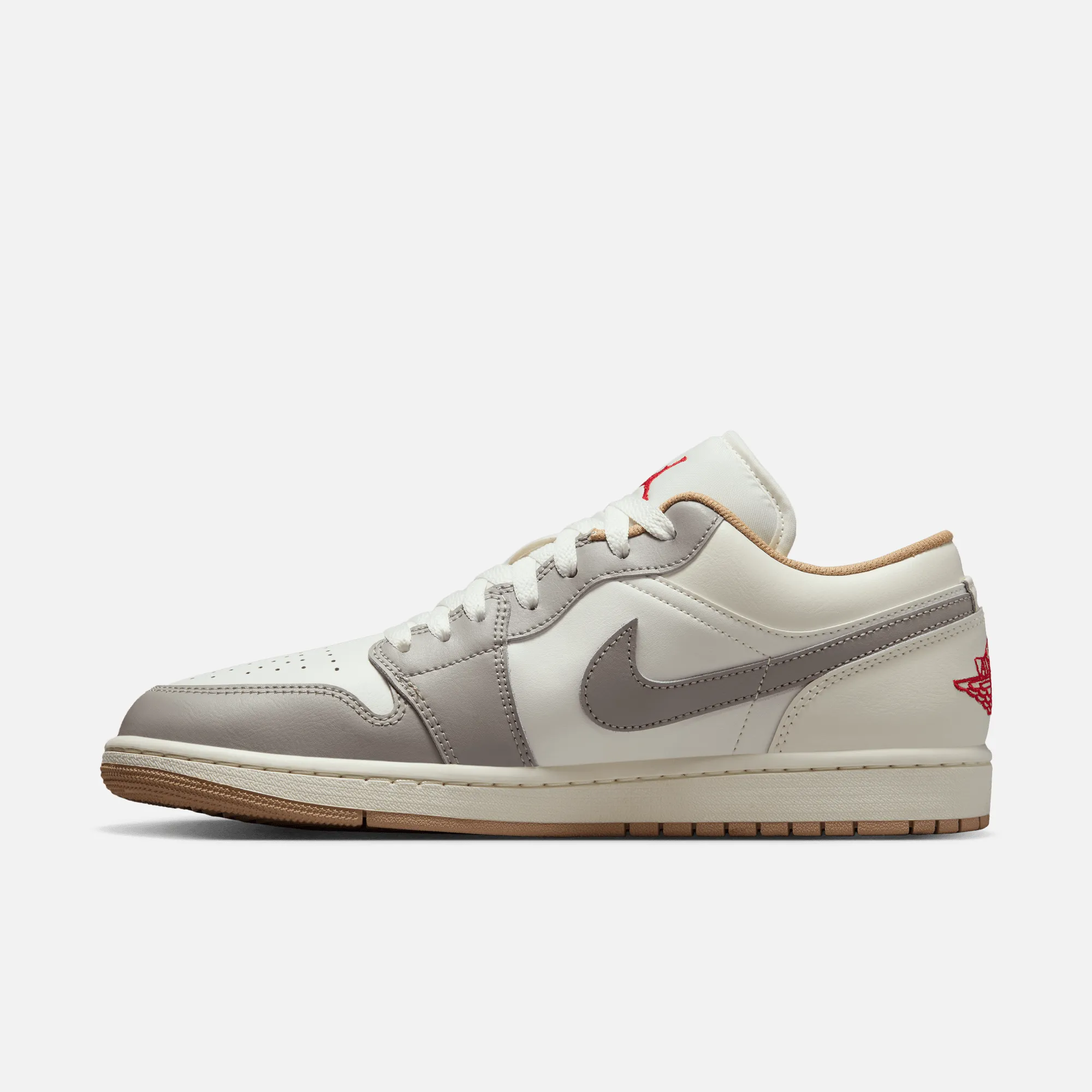Air Jordan 1 Low Sail College Grey Rattan Tennis Shoes For Business Casual