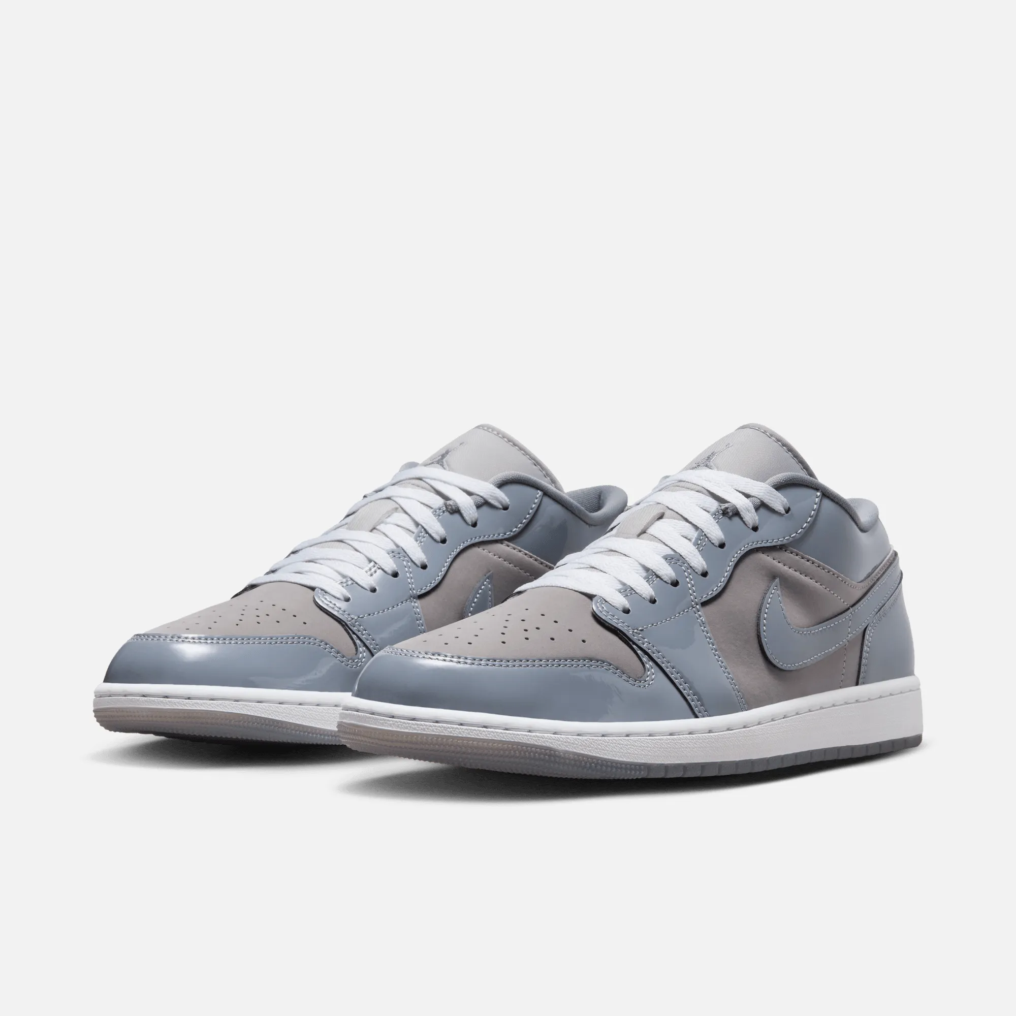 White Shoelaces For Sneakers Air Jordan 1 Low SE Medium Cool Grey