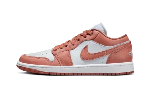 White Athletic Sneakers Air Jordan 1 Low Sky J Orange