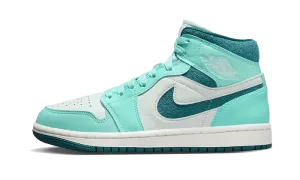 Air Jordan 1 Mid Bleached Turquoise Vega Sneakers