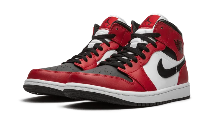 Air Jordan 1 Mid Chicago Black Toe Sneakers Racing
