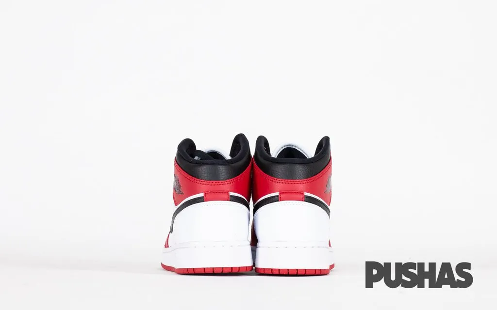 Air Jordan 1 Mid 'Chicago White Heel' Skechers Slip Ins Sneakers