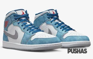 Air Jordan 1 Mid SE 'French Blue Fire Red' GS (2022) Sabrina Ionescu Sneakers