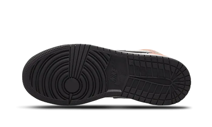 Air Jordan 1 Mid SE Orange Suede Silver Sneakers List Of Gyms