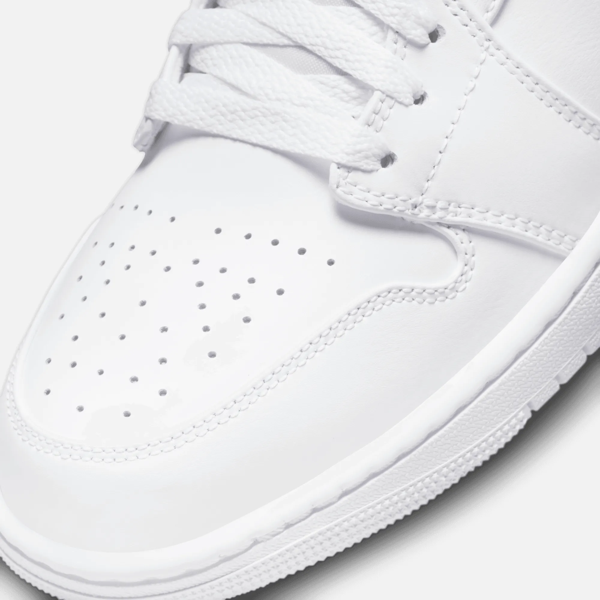 Air Jordan 1 Mid Triple White Sneakers With Suits