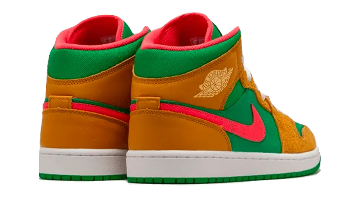 Air Jordan 1 Mid Wheat Watermelon Bootcut Jeans Sneakers