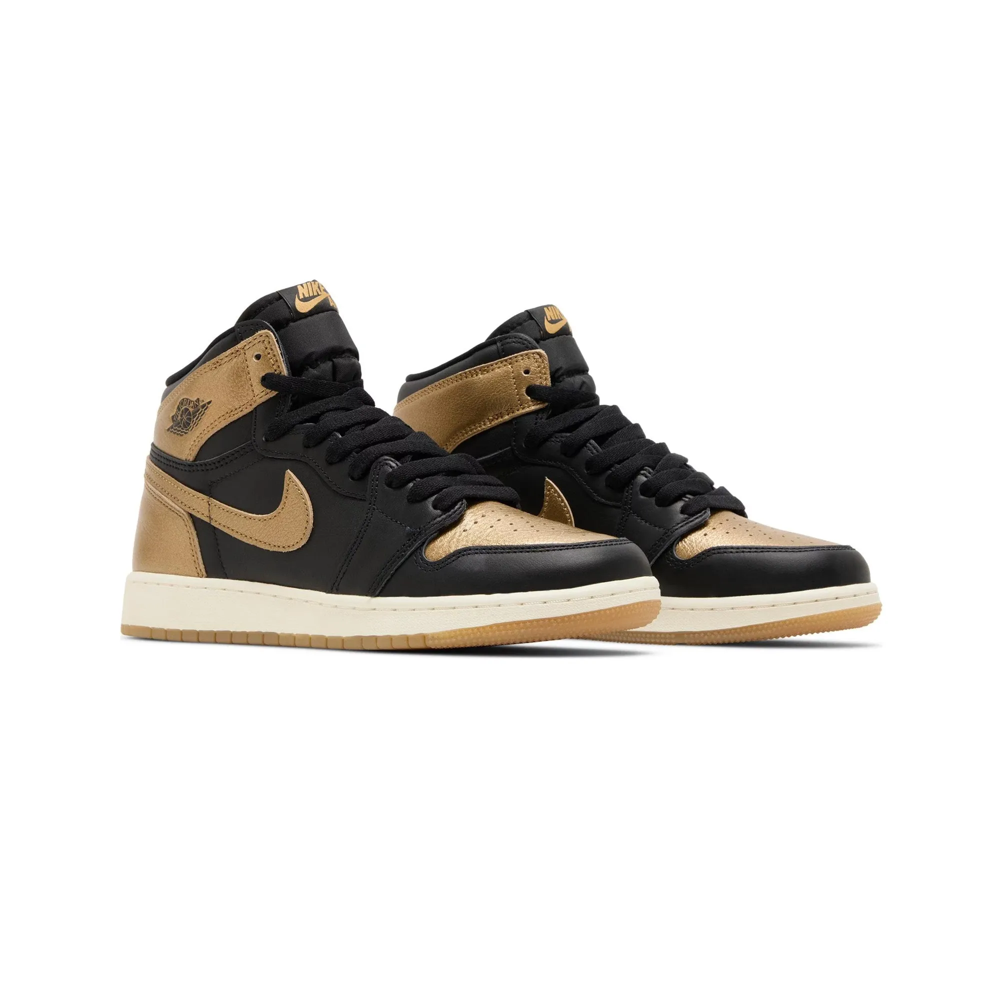 Air Jordan 1 Retro High OG 'Black Metallic Gold' GS (2024) Casual Climbing Shoes