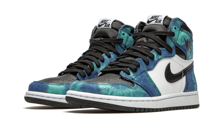 Suit And White Sneakers Air Jordan 1 Retro High Tie Dye