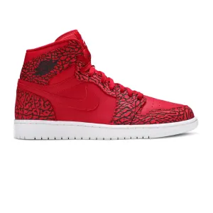 Air Jordan 1 Retro 'Red Elephant Print' (2016) White Designer Sneakers