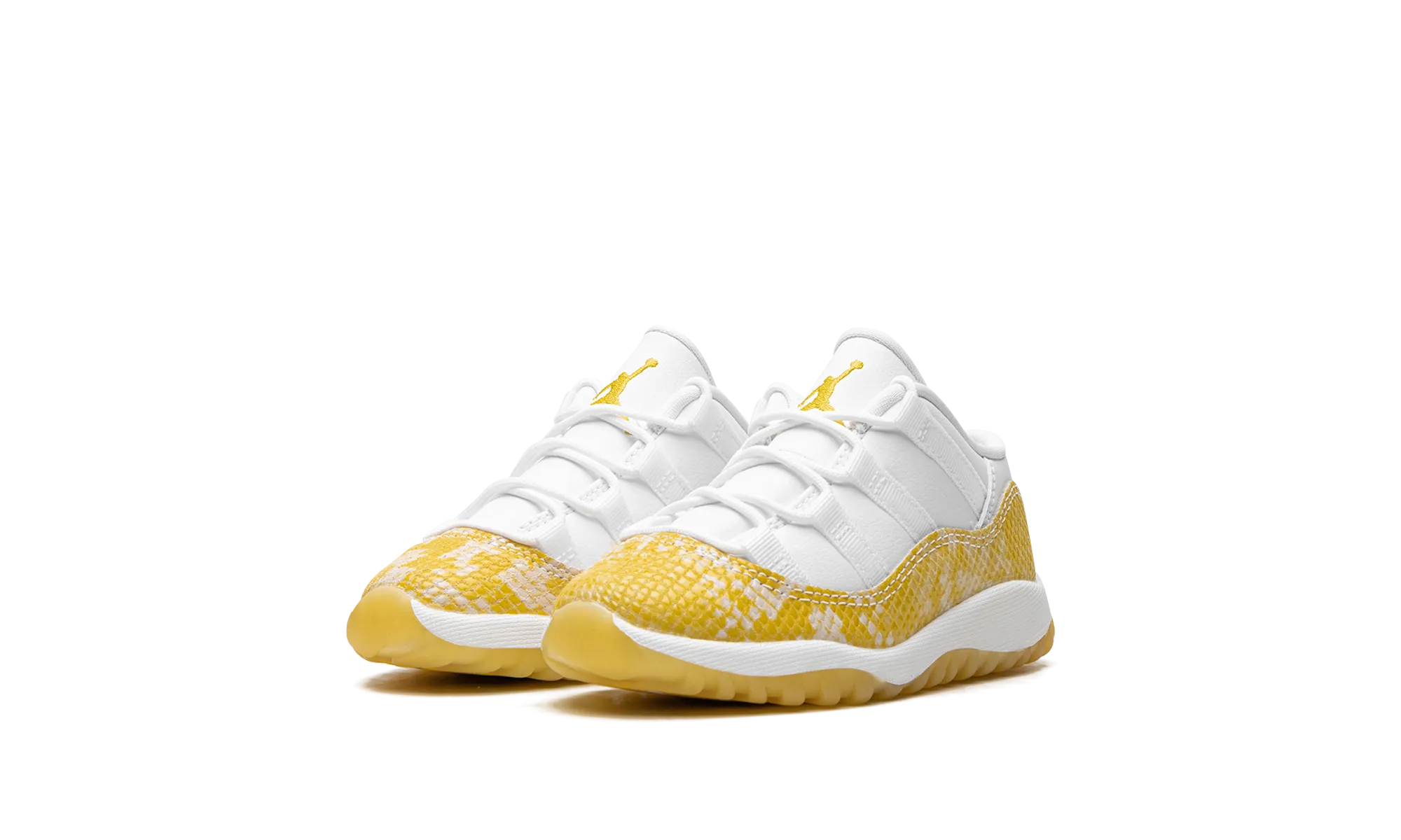 Air Jordan 11 Low TD "Yellow Snakeskin" Retro Style Sneakers