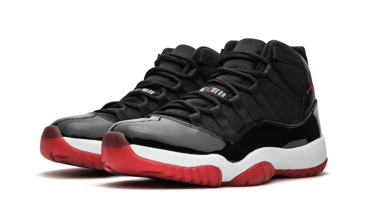 Air Jordan 11 Retro "Bred" Sneakers With Rope Laces