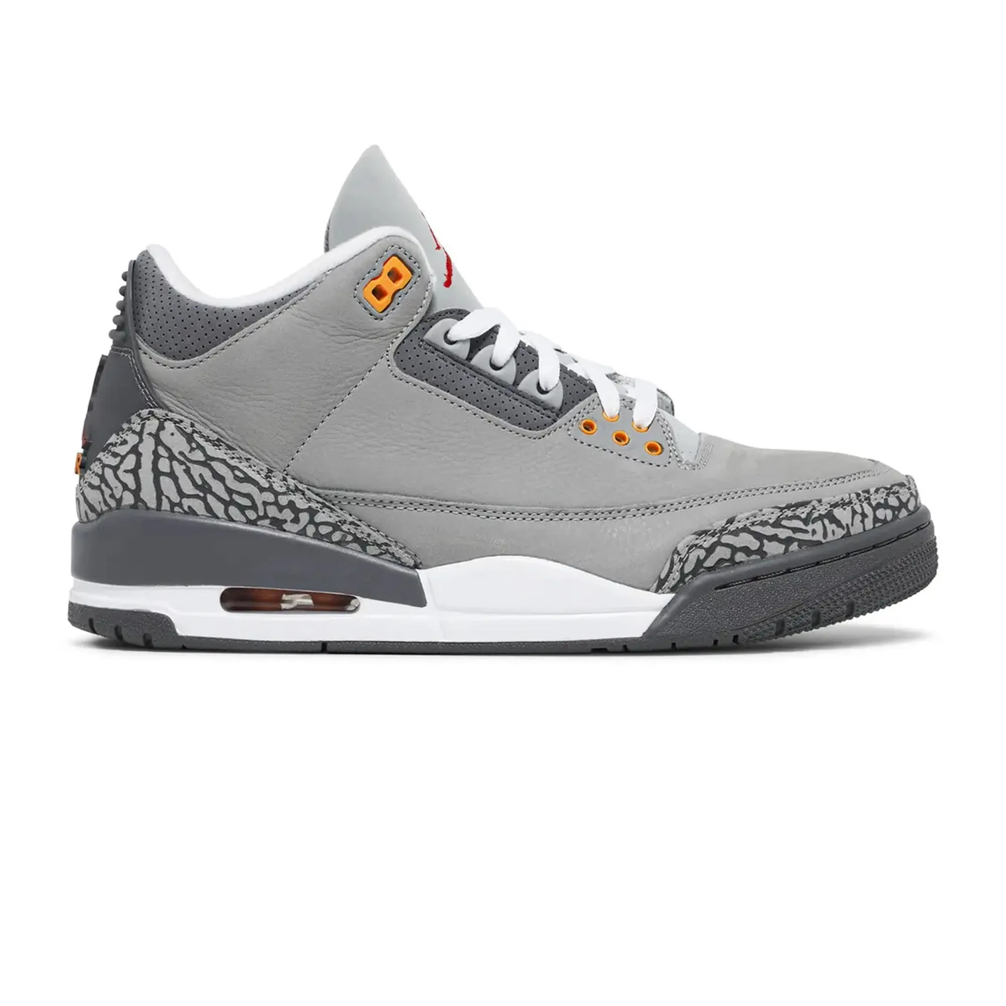 No Lace Sneakers Air Jordan 3 Retro 'Cool Grey' 2021