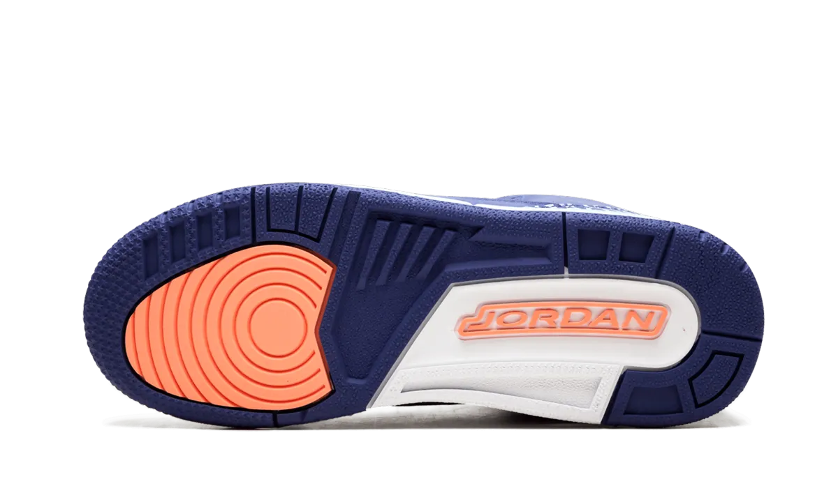 Air Jordan 3 Retro GS "Purple Dust" Suede Platform Sneakers