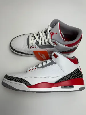 Size 11 Sneakers Air Jordan 3 Retro "Fire Red"