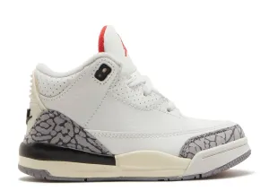 Sneakers No Laces Velcro Air Jordan 3 Retro TD "White Cement Reimagined" (Myrtle Beach Location)